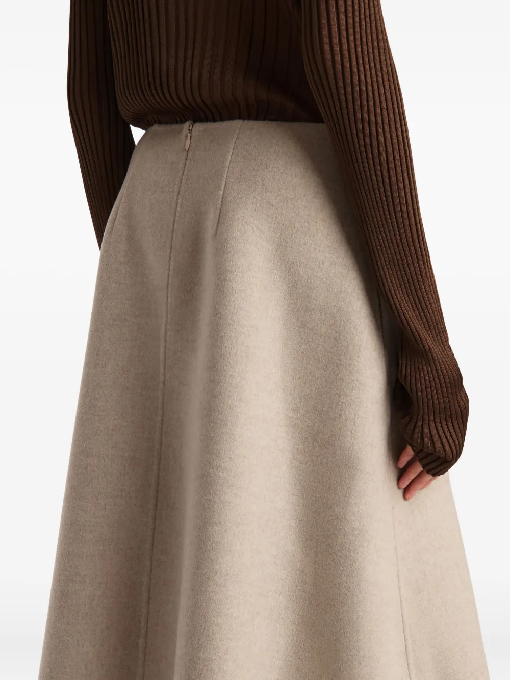 Khaite Renta A-line Skirt In Neutral