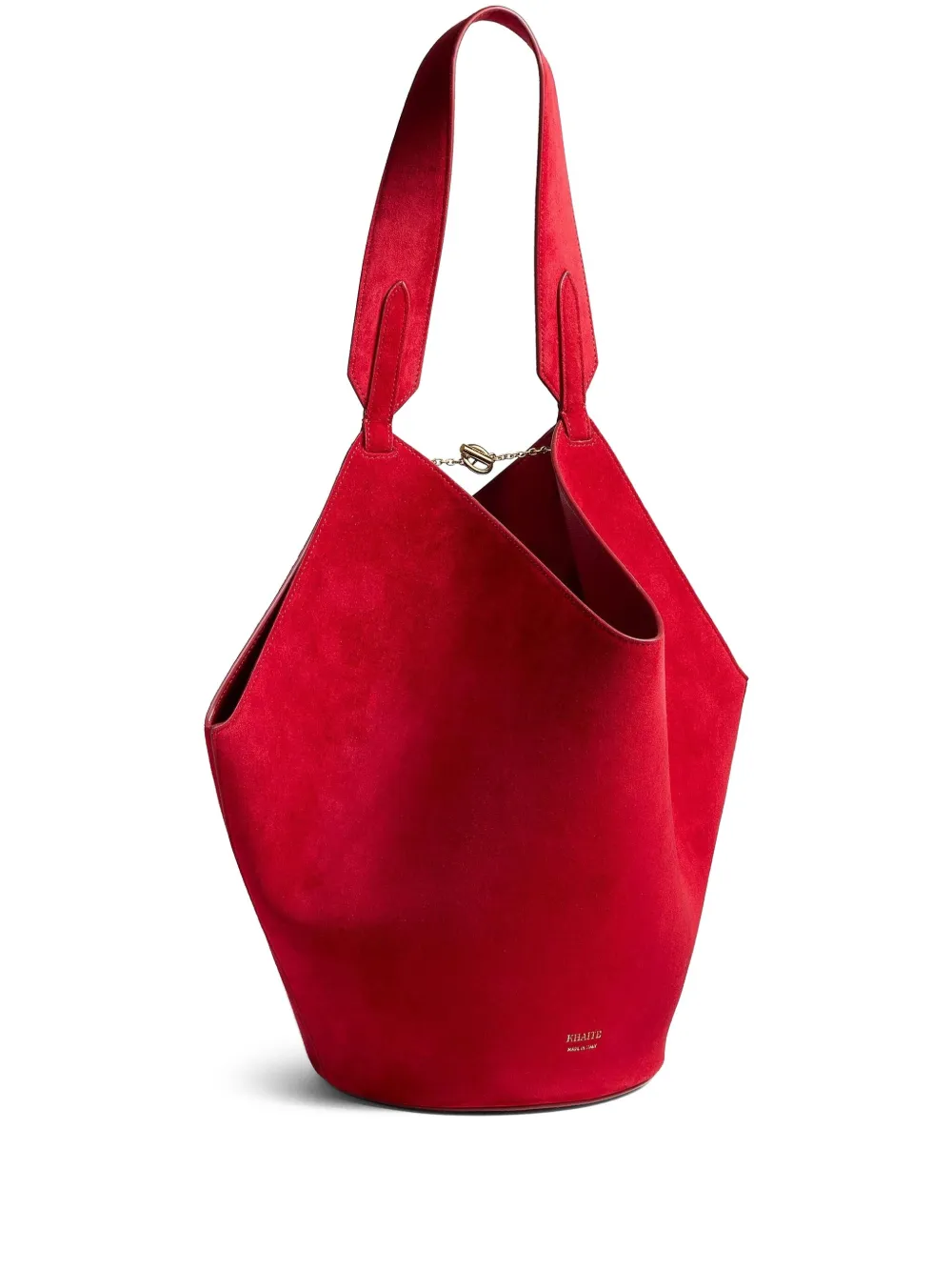 KHAITE open-top leather tote bag | Red | Image 1