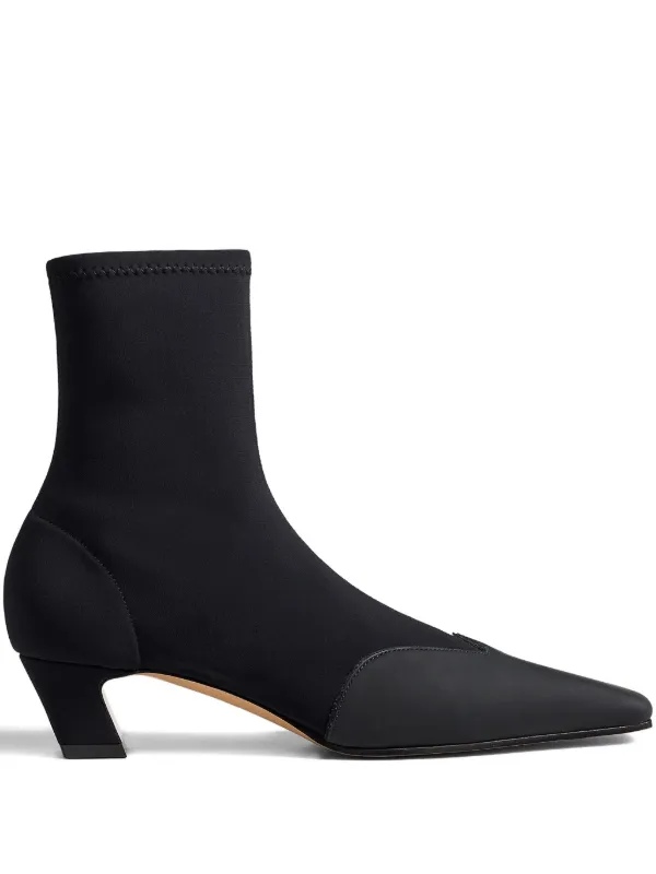 Khaite Nevada Stretch Low Boots in Black
