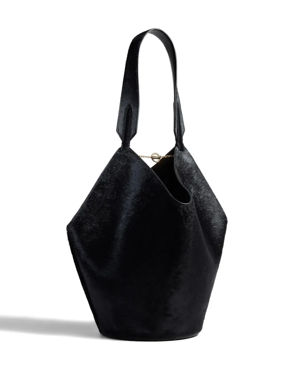 Khaite Chain-detail Leather Tote Bag In Black