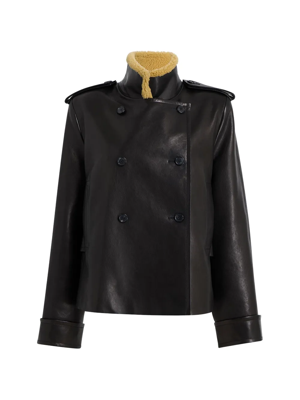 KHAITE Dean leather jacket - Schwarz