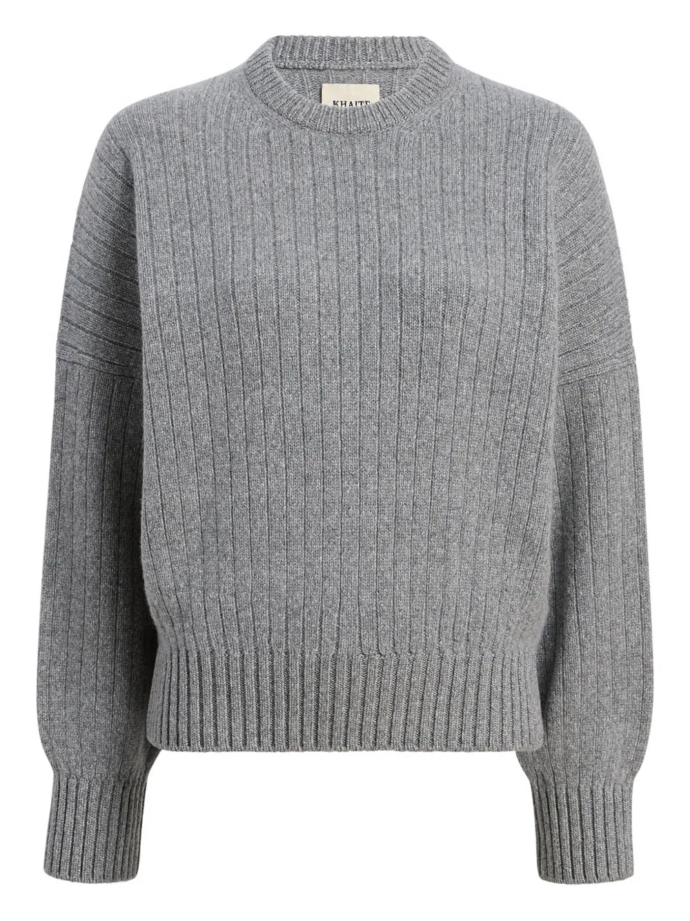 Khaite Ribbed Sweater In Gray