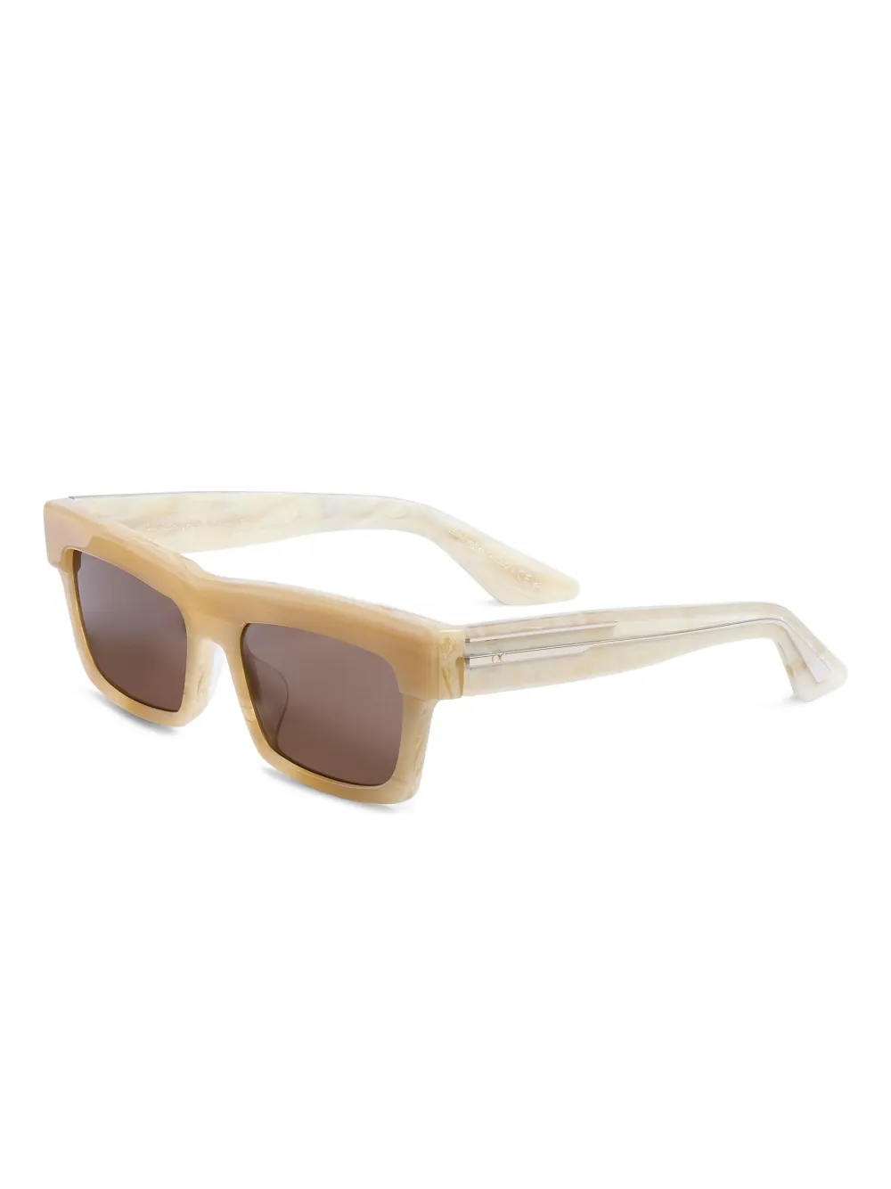 KHAITE x Oliver Peoples Zonnebril met rechthoekig montuur Beige