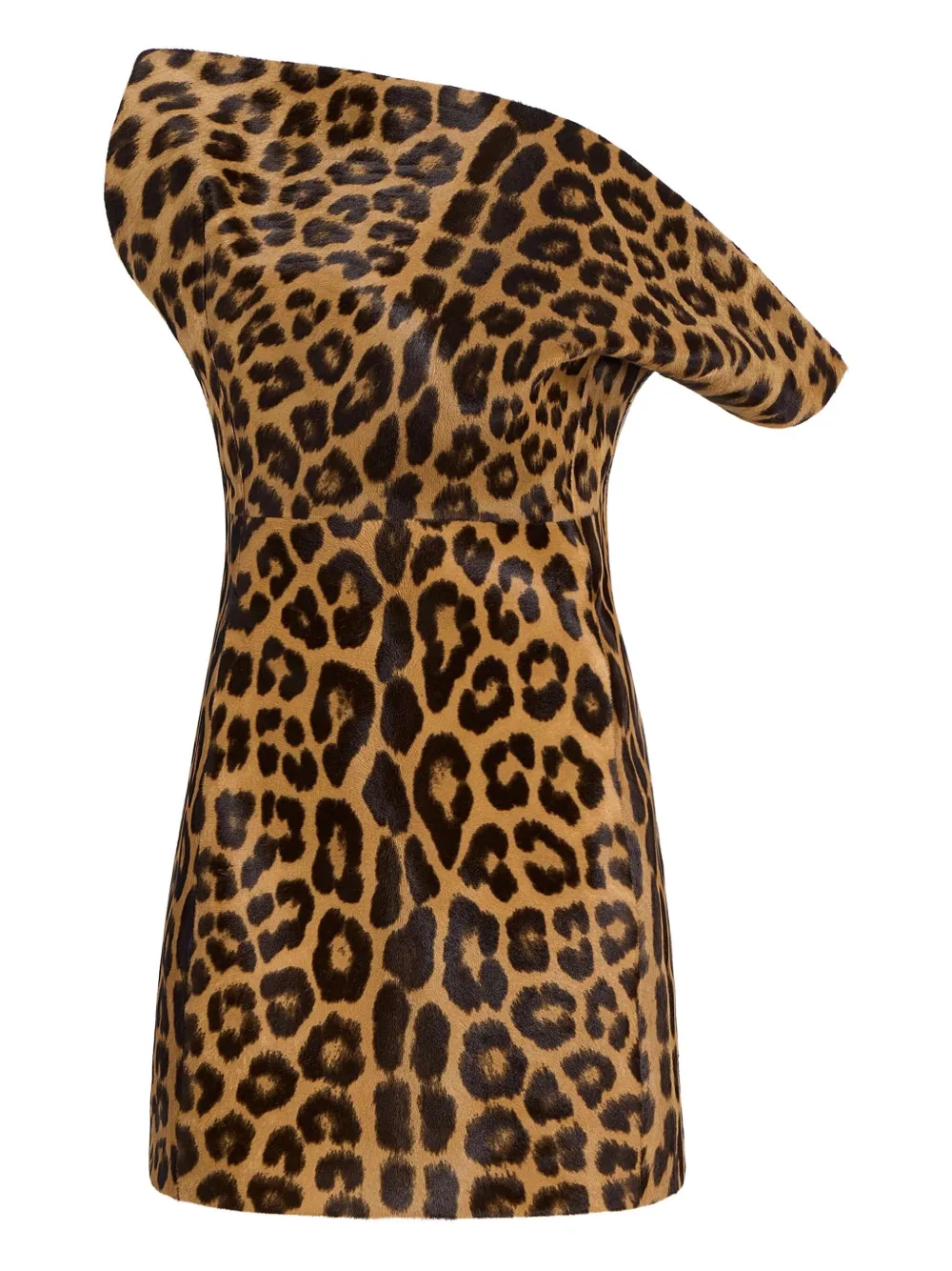 KHAITE off-shoulder leopard top | Brown | Image 1