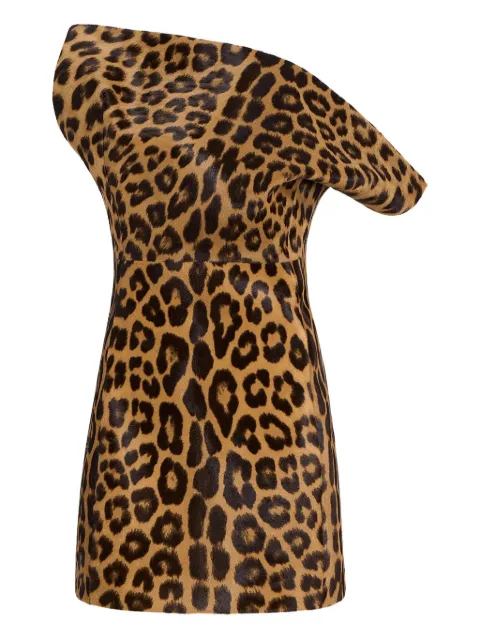 KHAITE Schulterfreies Oberteil mit Leoparden-Print