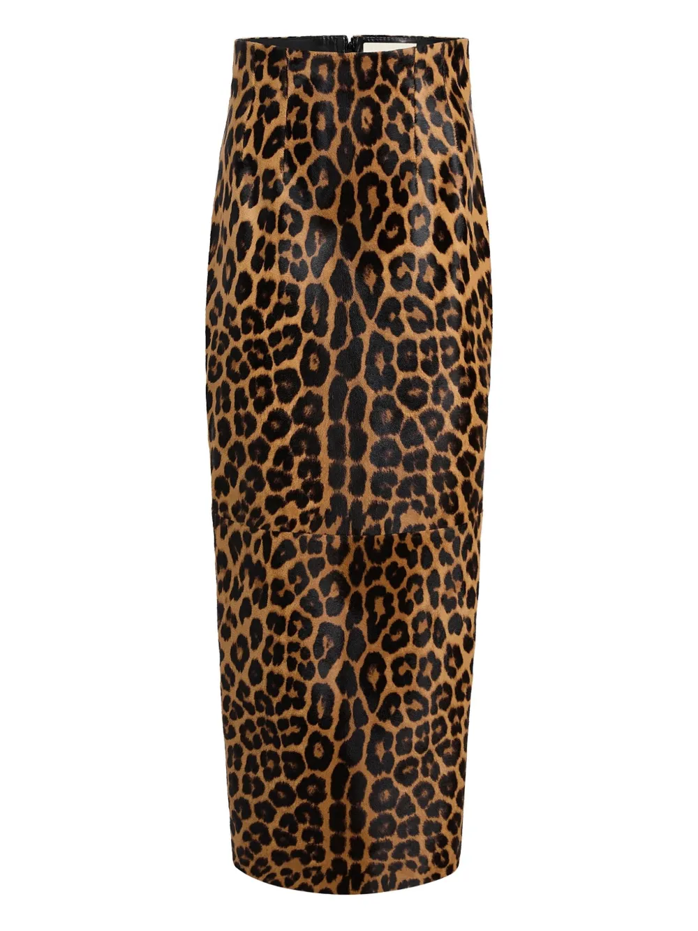 KHAITE leopard print slit maxi skirt | Brown | Image 1