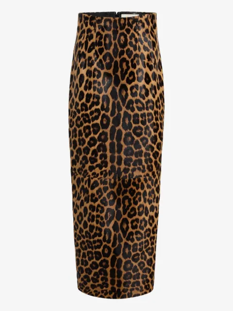 KHAITE Gonna lunga leopardata