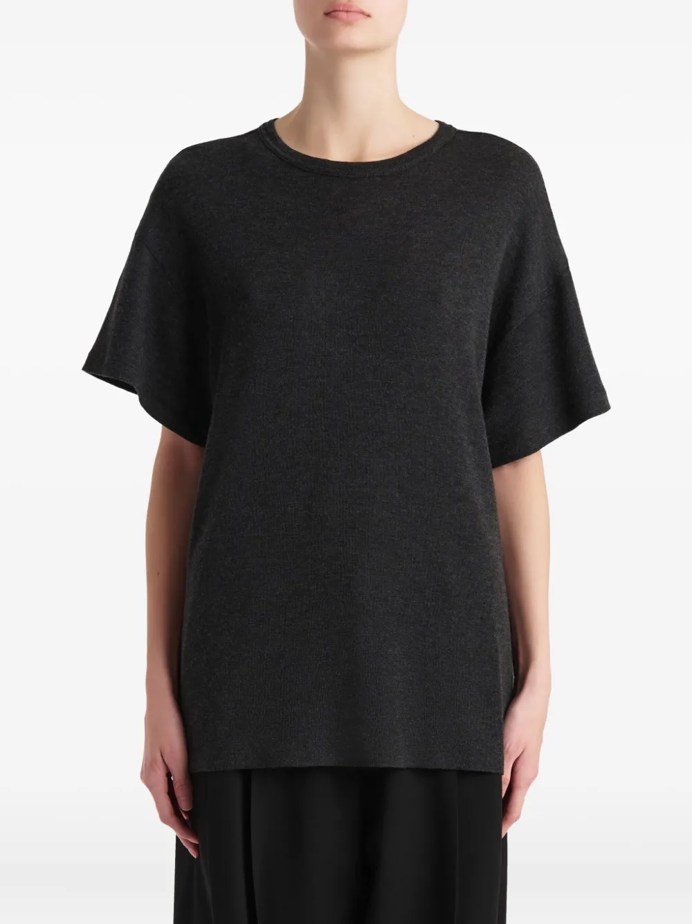 Khaite Short-sleeve Top In Black