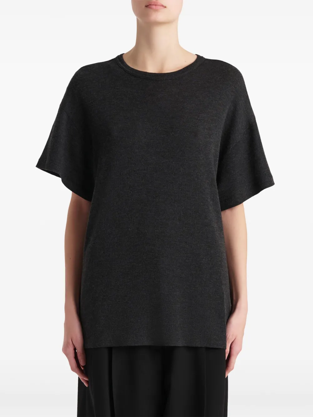 KHAITE Top met korte mouwen Grijs