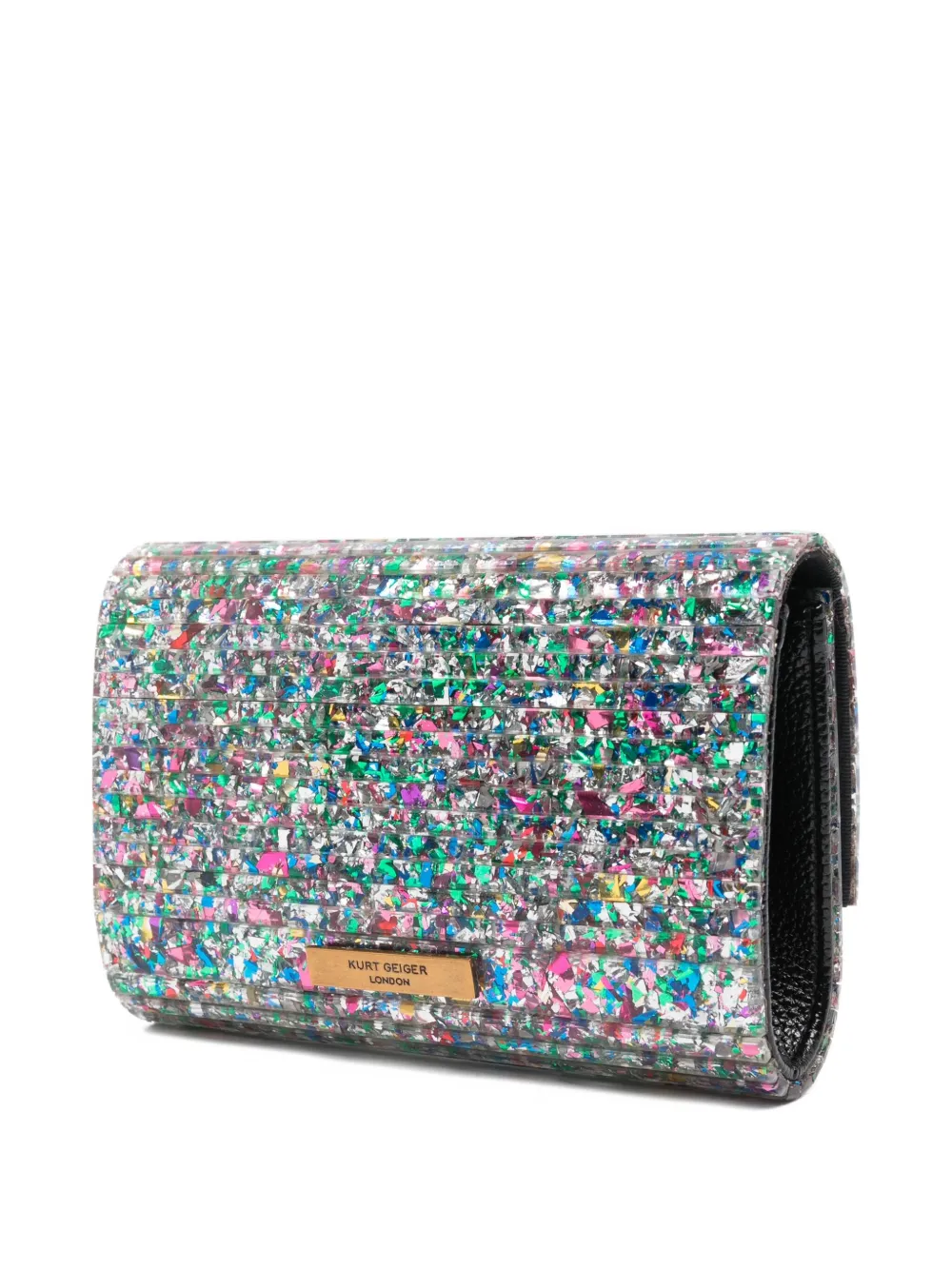 Kurt Geiger Party Eagle Clutch Bag In Silver