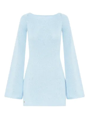 Asta Resort Maya long-sleeve Mini Dress | Blue | FARFETCH