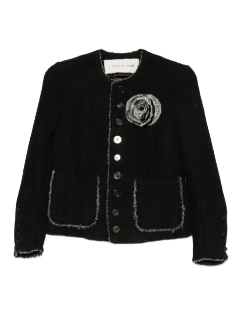 A Tentative Atelier flower-appliqué fitted jacket