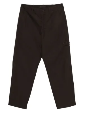 Stone Island Wrinkled Corduroy straight-leg Trousers | Green