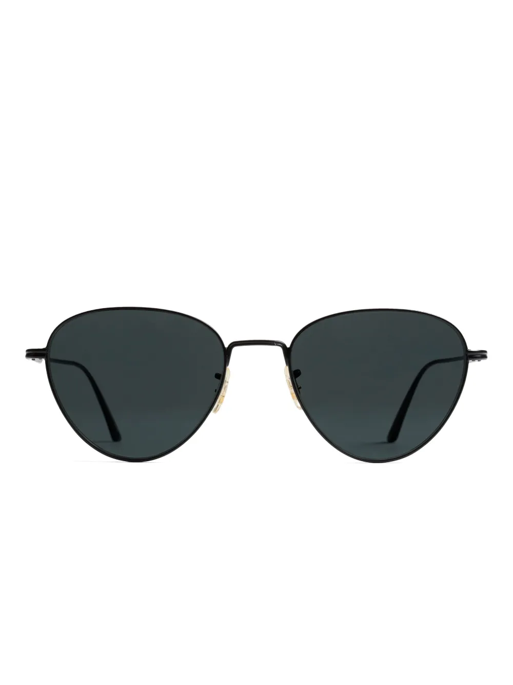 Khaite 0ov1357s Round-frame Sunglasses In Black