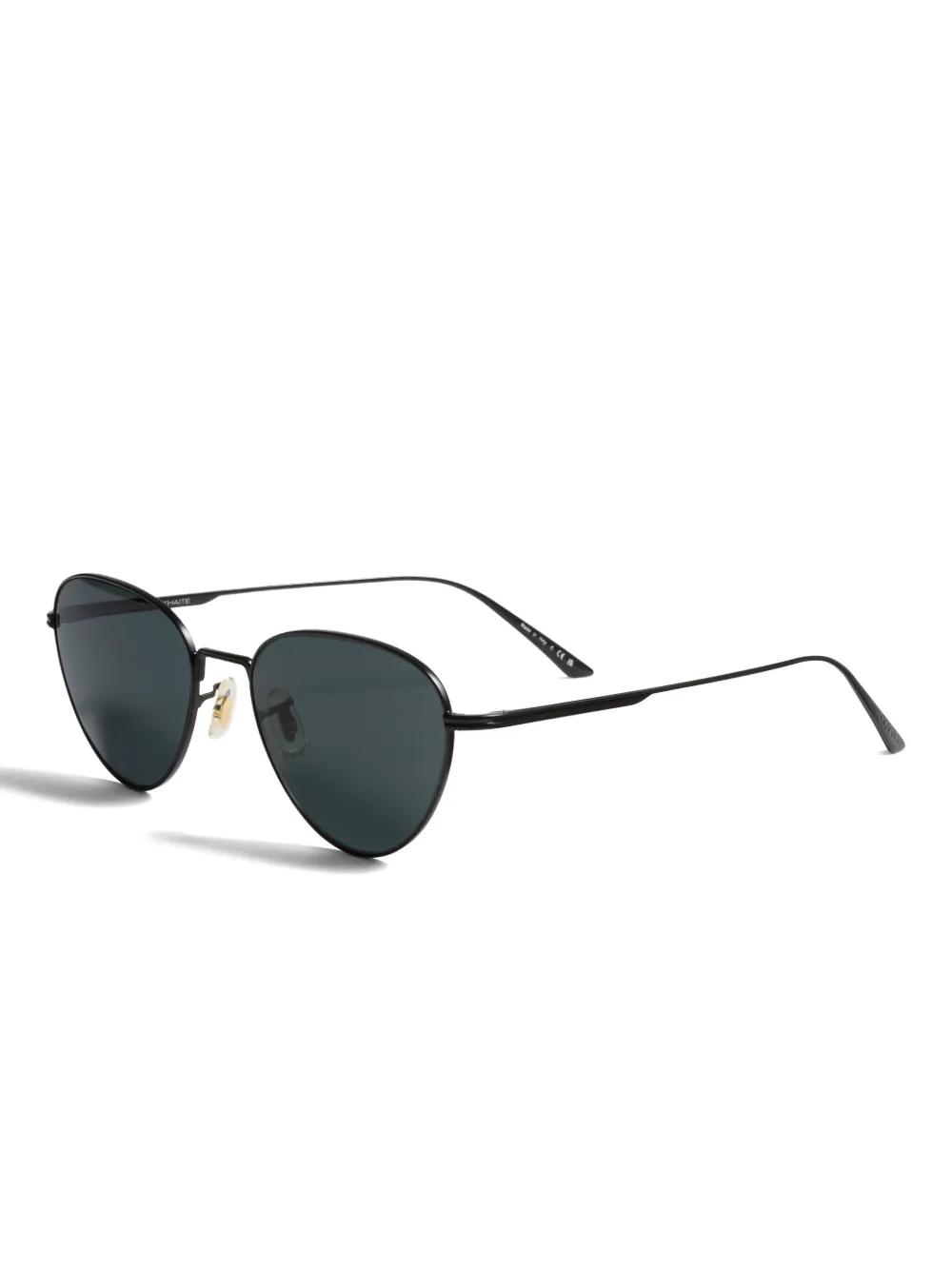 Khaite 0ov1357s Round-frame Sunglasses In Black