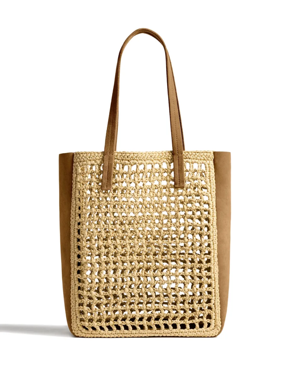 KHAITE small Zoe woven-panel tote bag - Beige