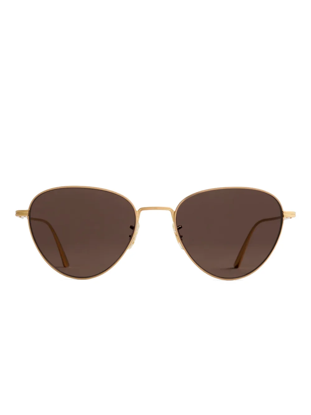 KHAITE x Oliver Peoples triangular-frame sunglasses | Gold | Image 1