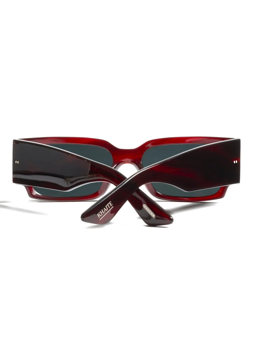 Khaite Rectangle Frame Sunglasses In Red