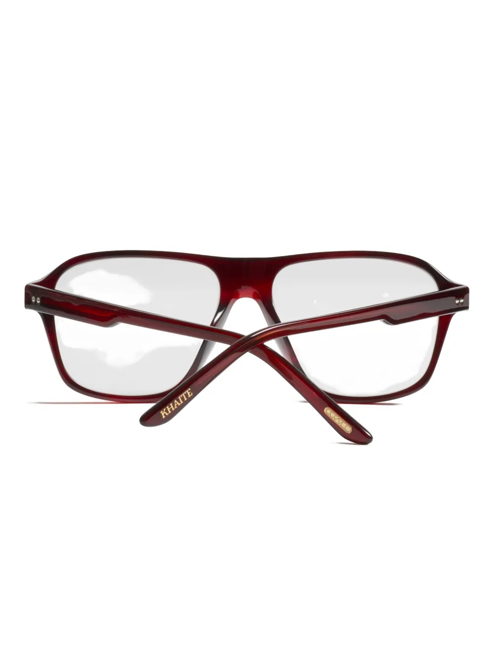 Khaite X Oliver Peoples Rectangle-frame Glasses In Red