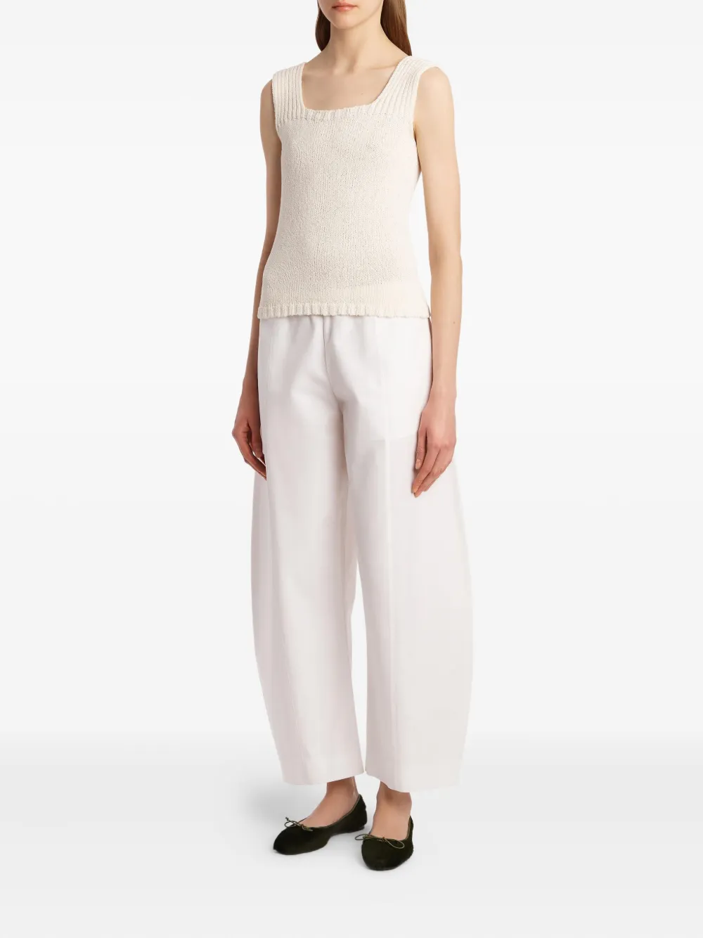 Khaite Wil Sleeveless Knit Top In Animal Print