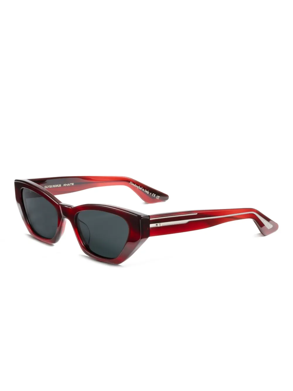 KHAITE x Oliver Peoples Zonnebril met geometrisch montuur Rood
