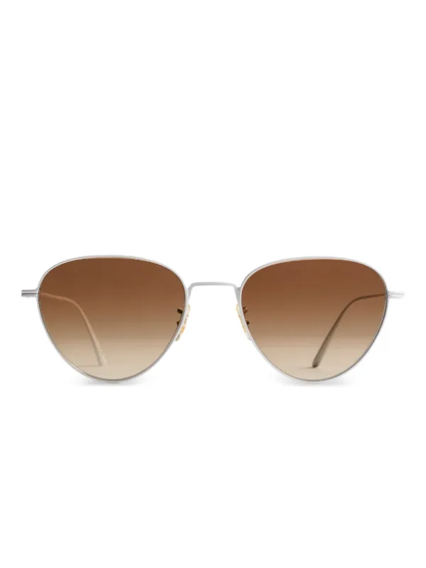 Khaite Metal Geometric Glasses in Silver