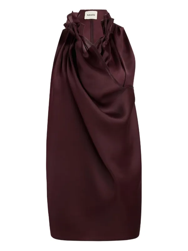 Khaite Meegan Ruffled-collar Top in Red