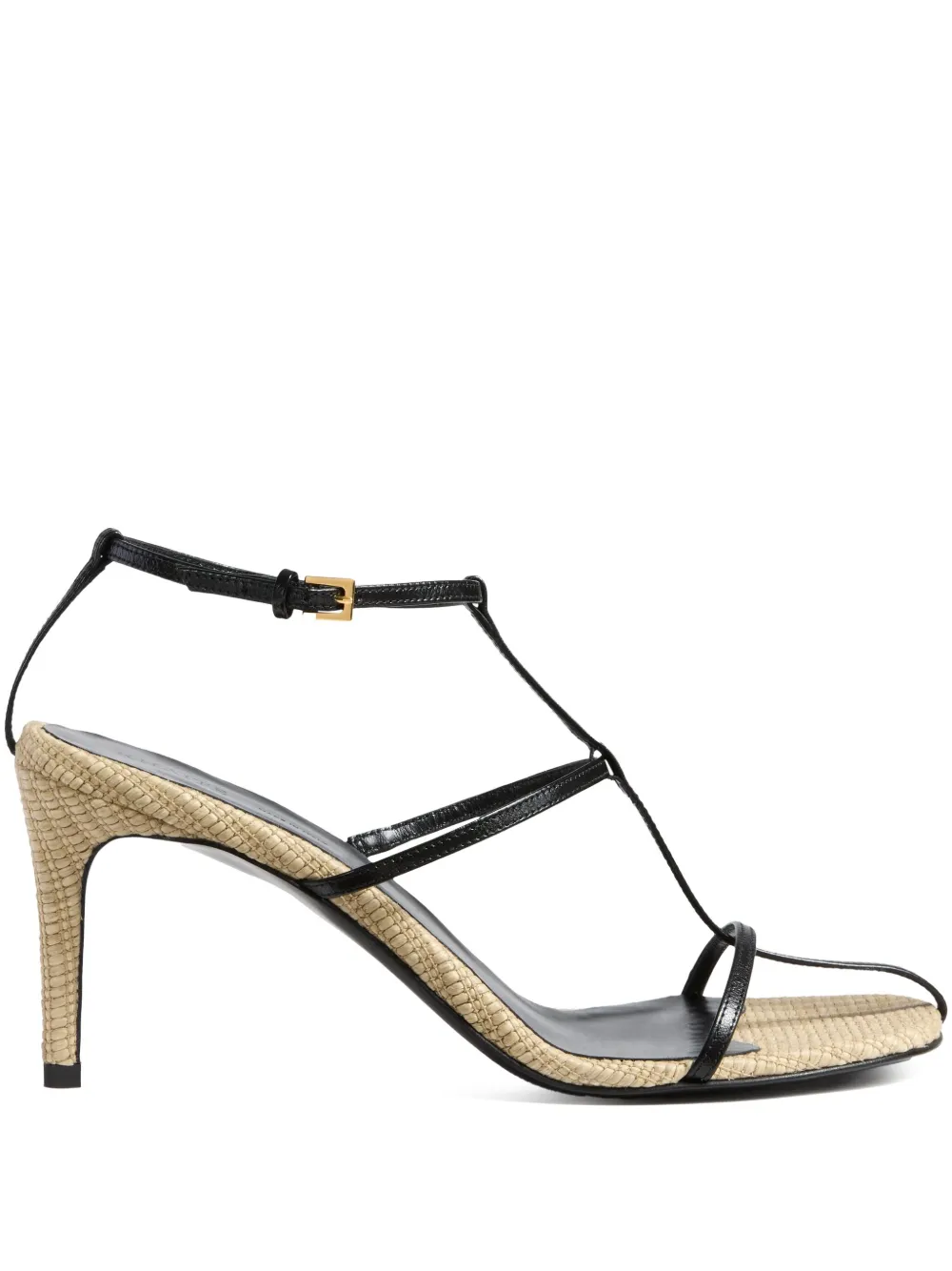 KHAITE 75mm sandalen met bandjes en hak Zwart