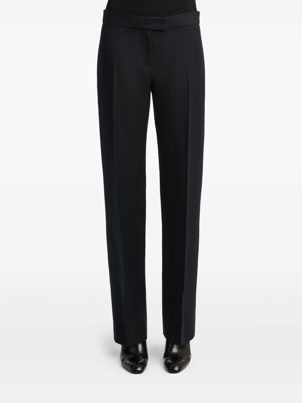  Khaite Callen Pinstripe Trousers - Blue 