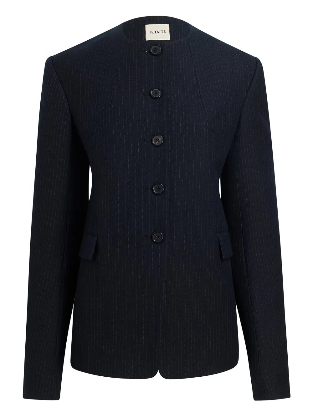 KHAITE Jameson pinstripe button jacket | Blue | Image 1