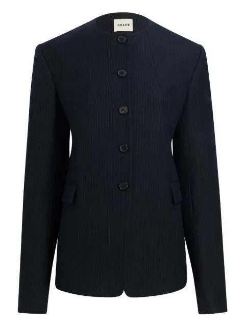 KHAITE Jameson pinstripe button jacket
