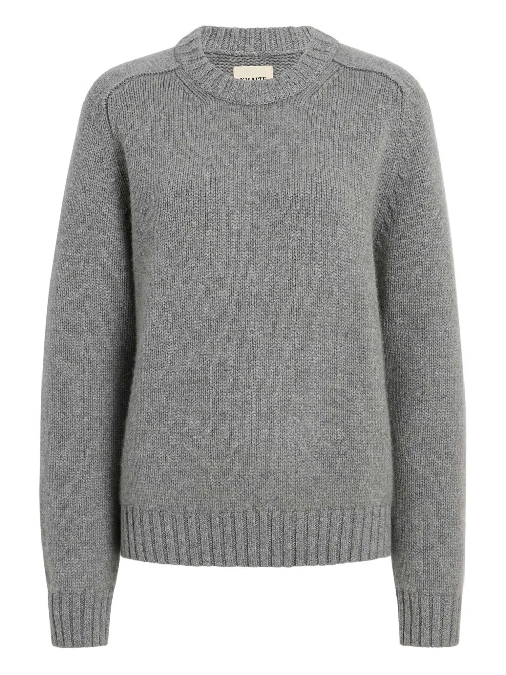 Khaite Mae Cashmere Crewneck Sweater In Gray