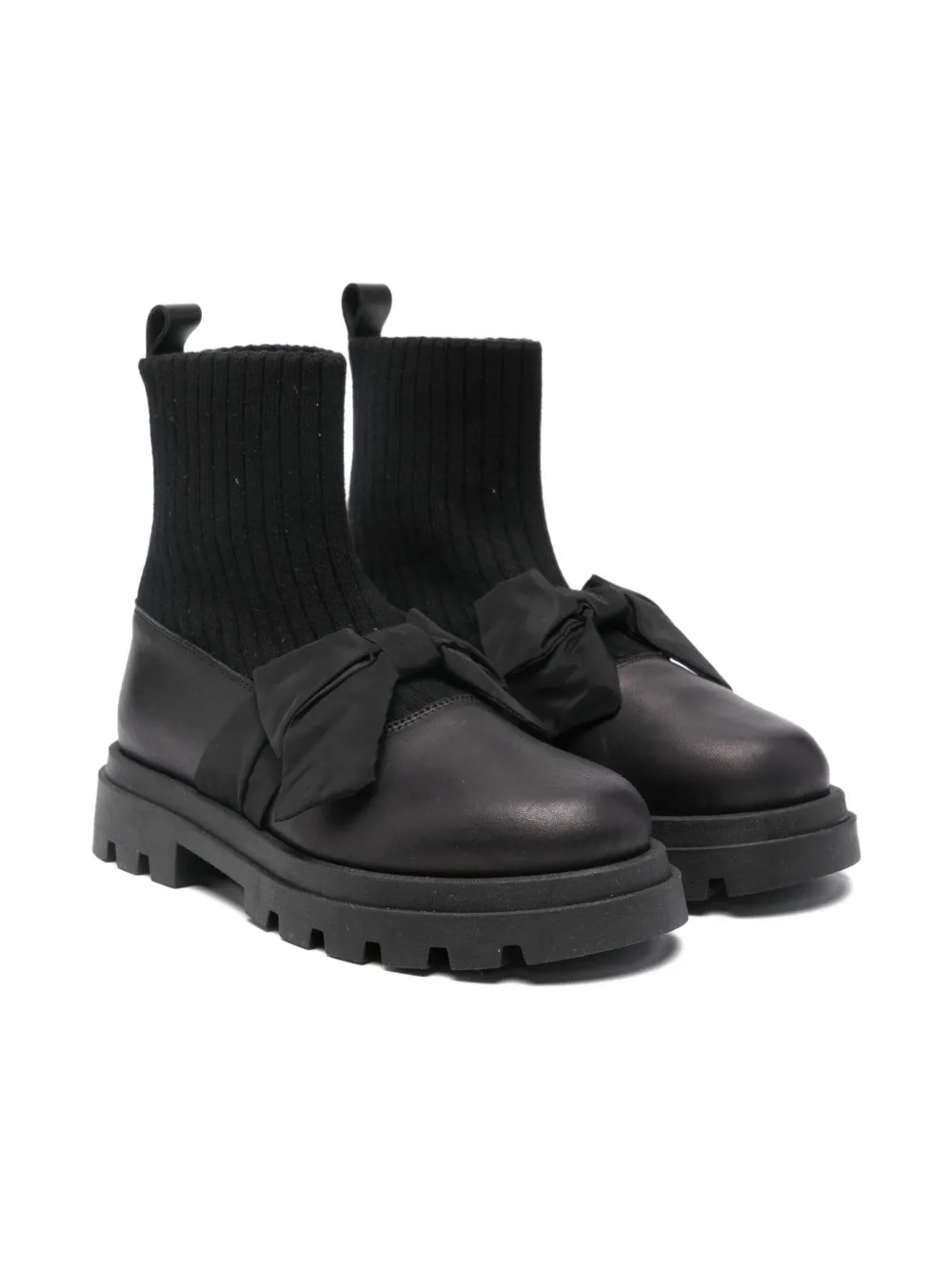 Florens Bow Detail Boots In Black