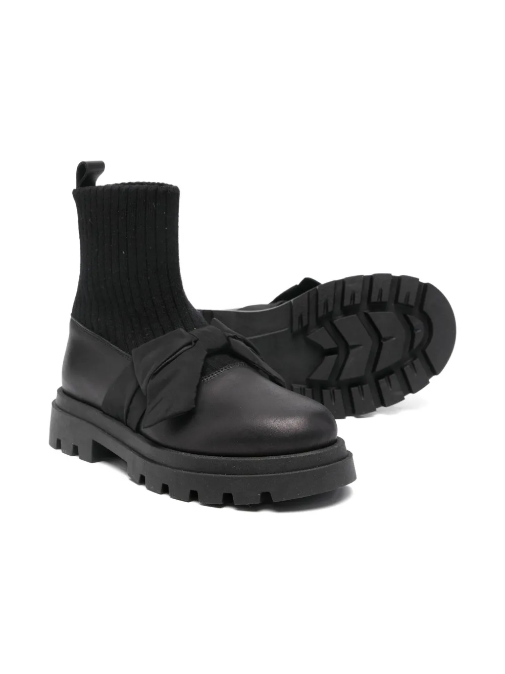 Florens Bow Detail Boots In Black