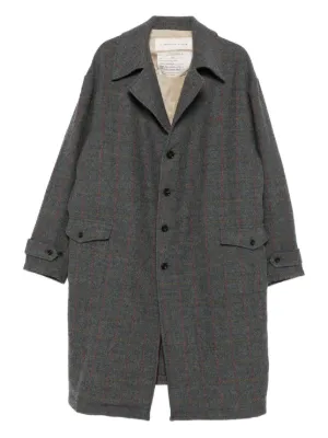 Visvim Tweed Trench Coat | Brown | FARFETCH NZ