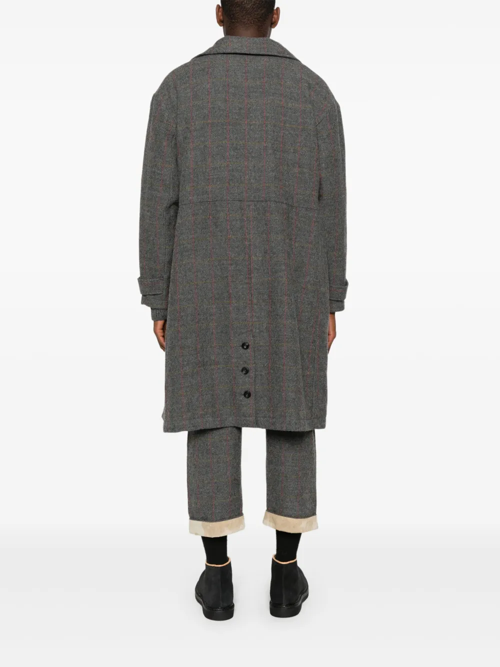 Check Button-Up Coat