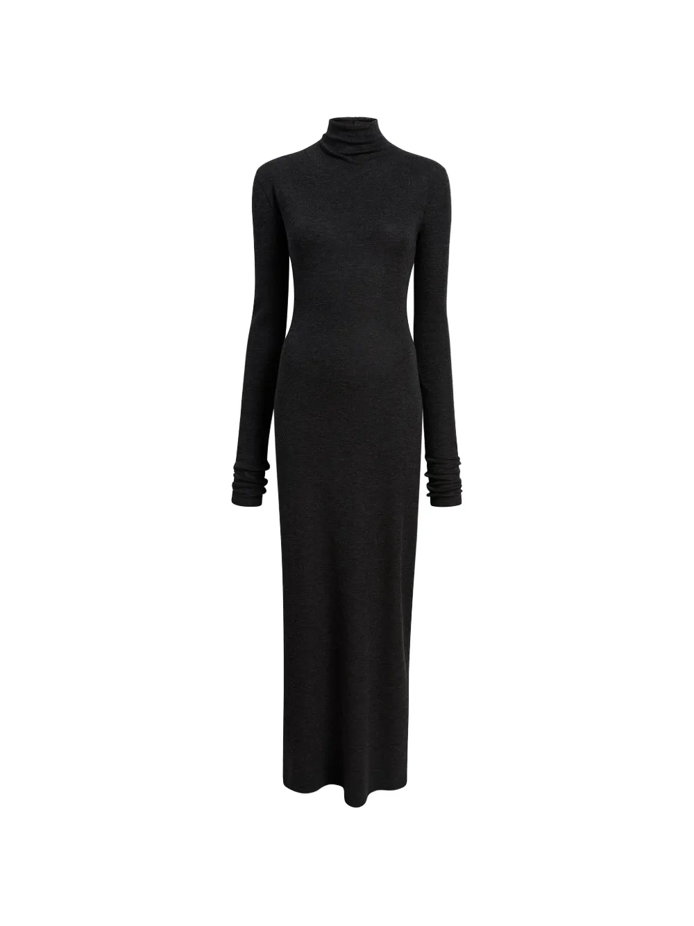 KHAITE roll-neck long-sleeve dress - Grigio