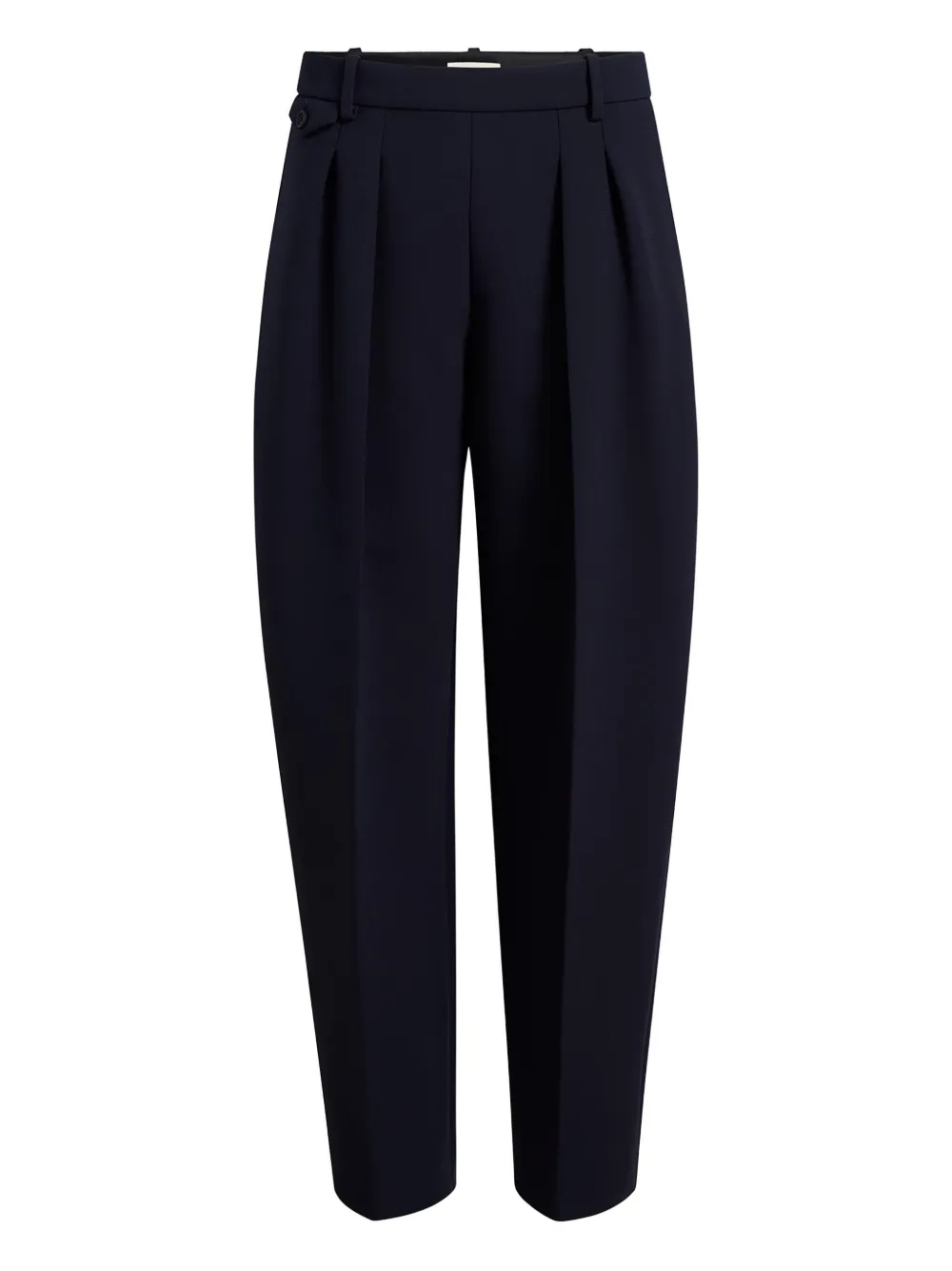 Khaite Button-detail Pleated Trousers In Blue