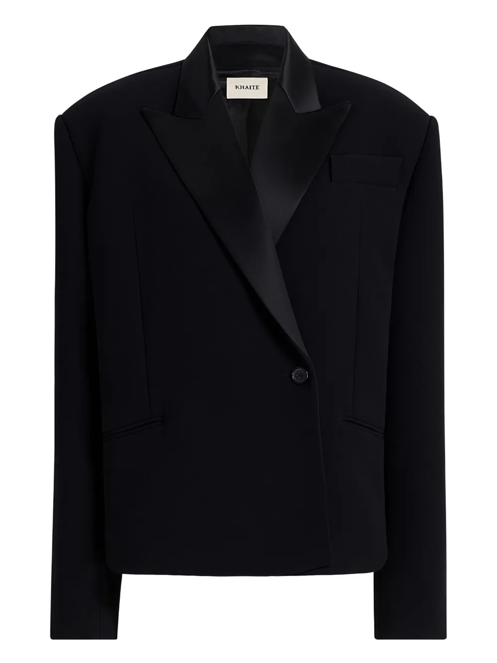 KHAITE notched lapel single-button jacket | Black | Image 1
