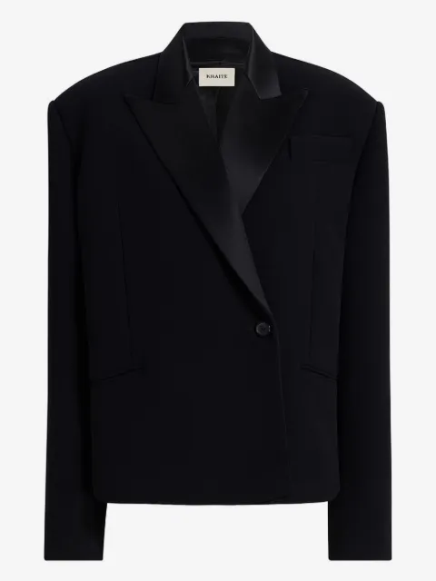 KHAITE notched lapel single-button jacket