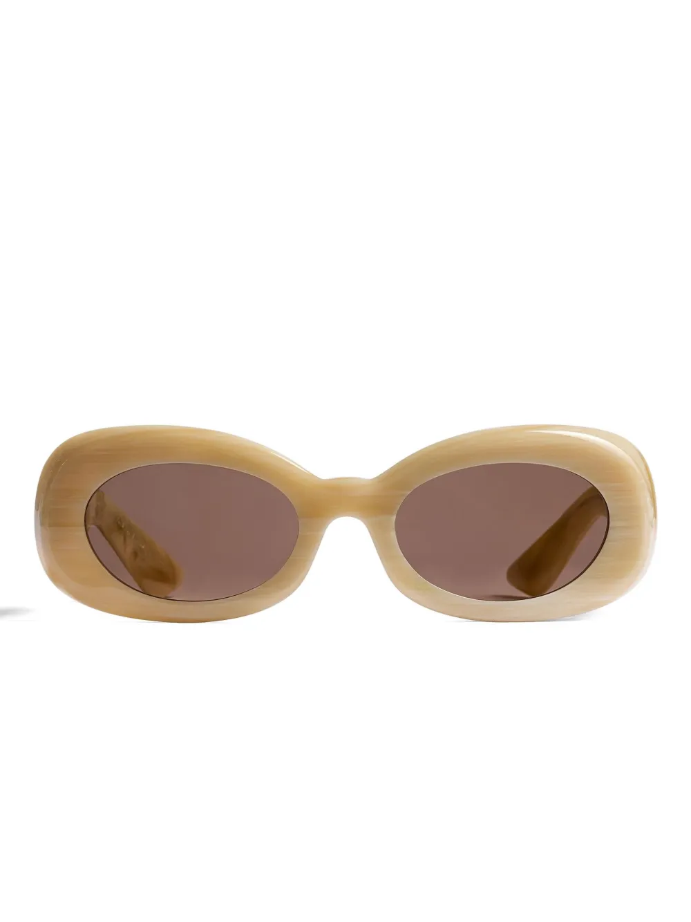 Khaite Oval-frame Sunglasses In Brown