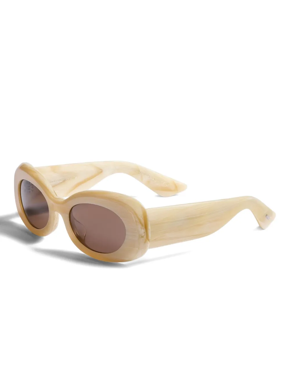 Khaite Oval-frame Sunglasses In Brown