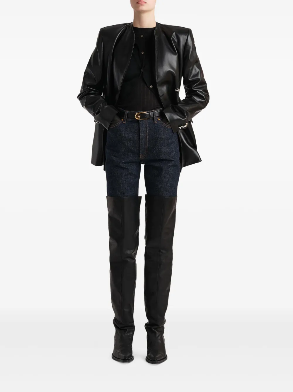 KHAITE long sleeve polo top | Polo Tops | Image 2