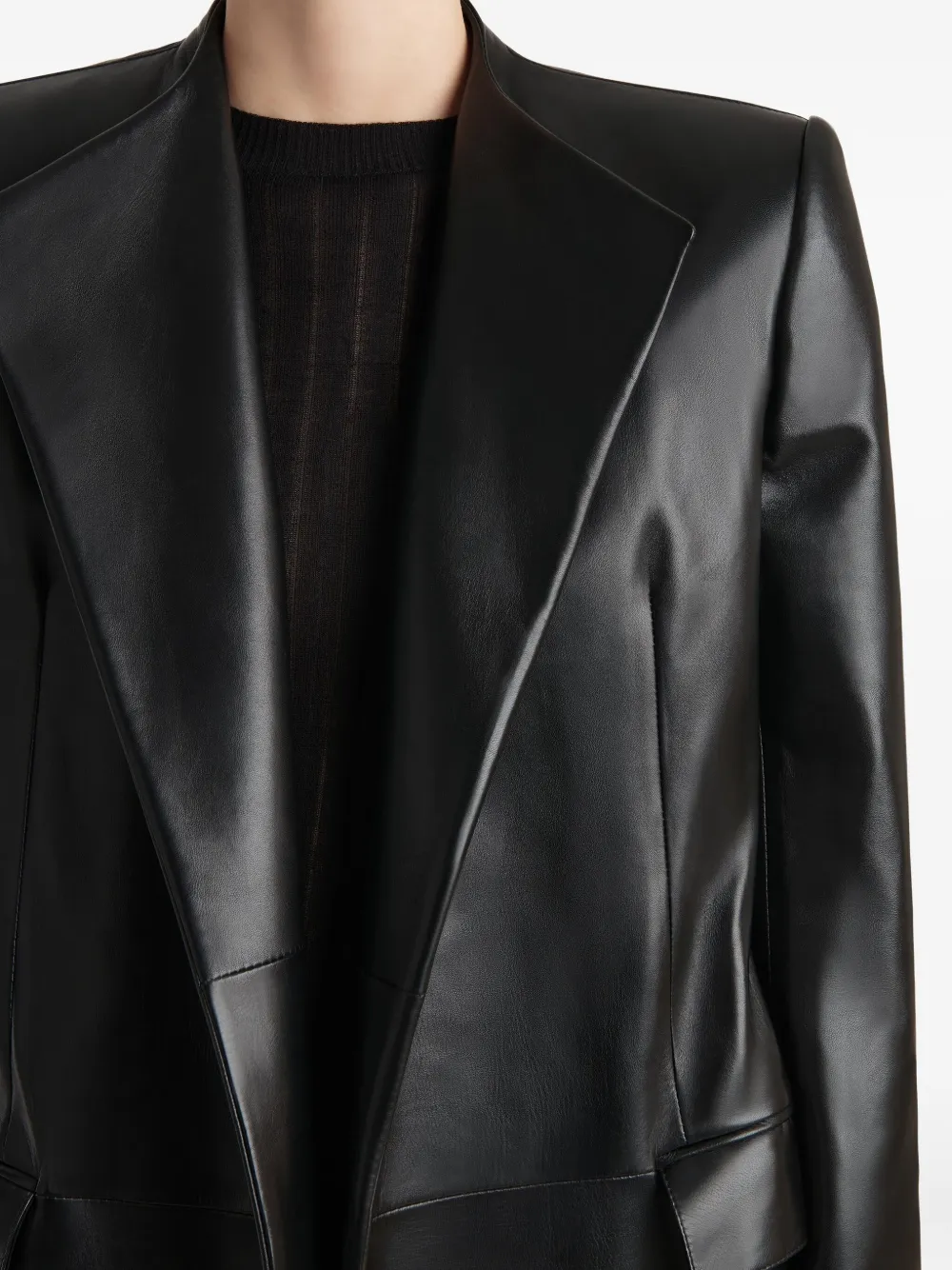 Khaite Jelson Lambskin Belted-coat In Black