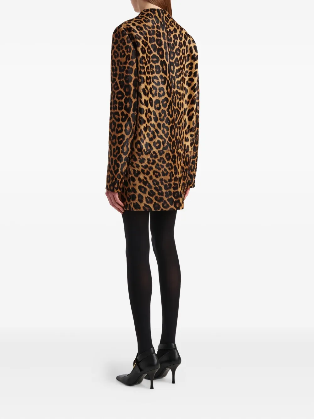 Khaite Leopard-print Mini Dress In Animal Print