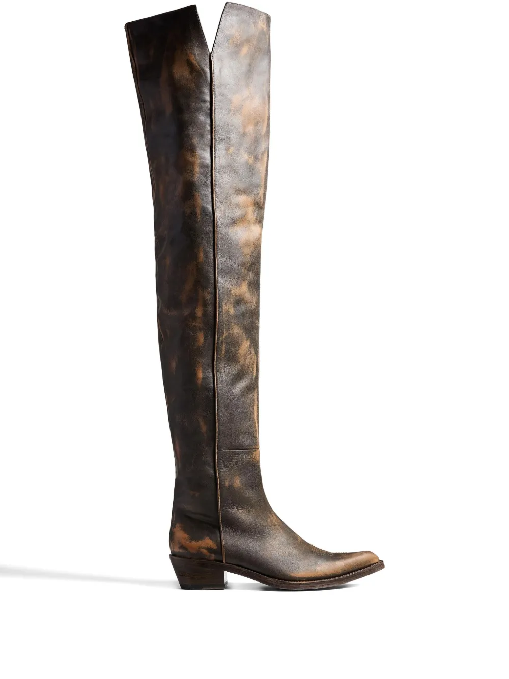 Khaite Clive Over-the-knee Boots In Brown