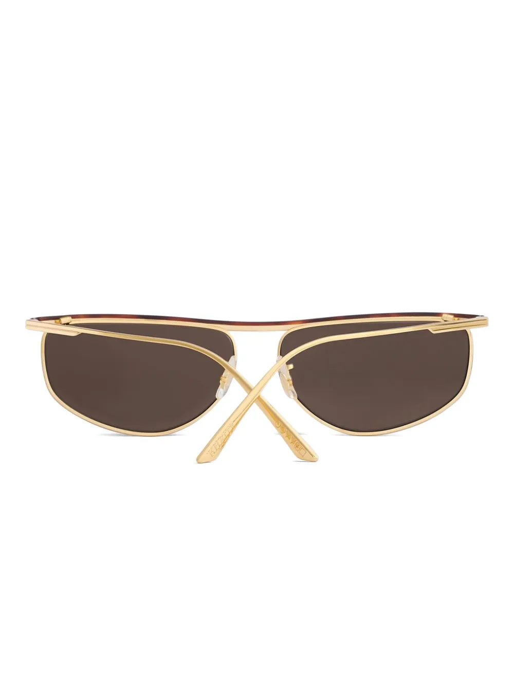 KHAITE x Oliver Peoples zonnebril met piloten montuur Goud