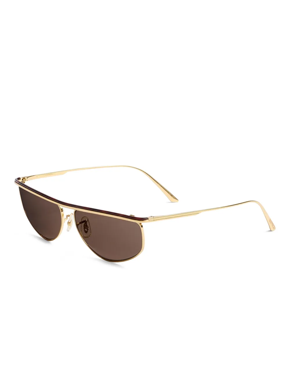 KHAITE x Oliver Peoples zonnebril met piloten montuur Goud