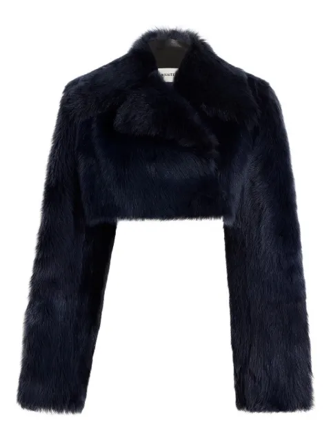 KHAITE collared fur jacket