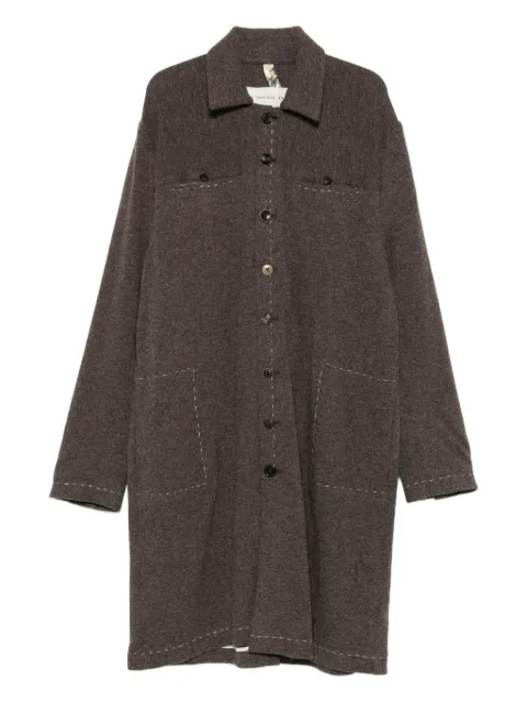 A Tentative Atelier stitch-detail button-up coat